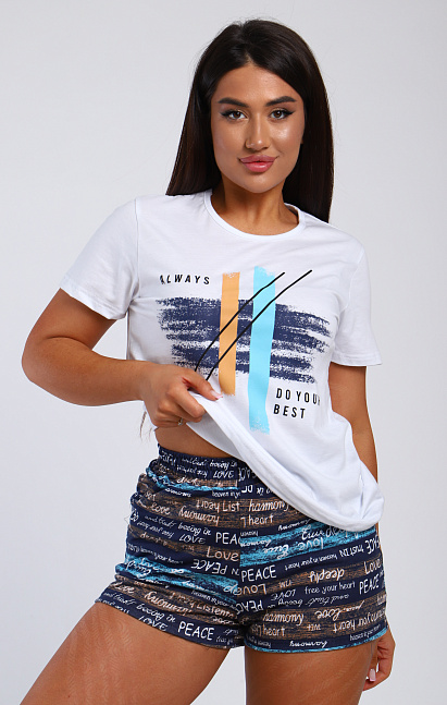 М414 пижама Альмира (шорты+футболка)