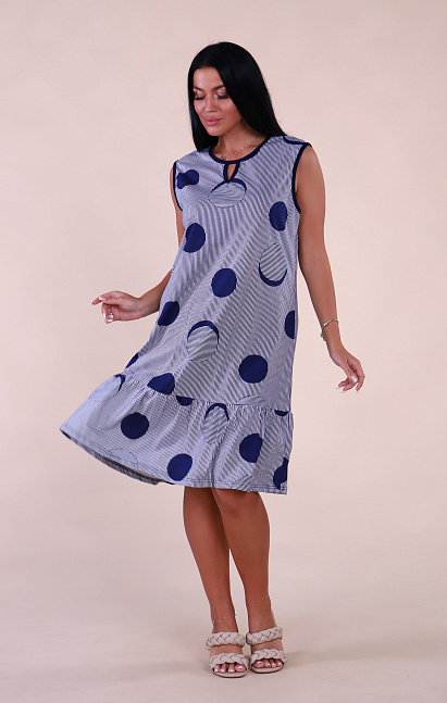 М387 Платье «Виктория» (синий)