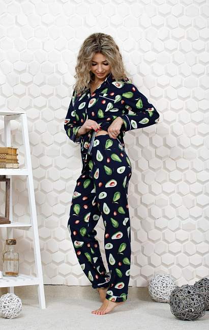 М316 Женская пижама со штанами «Барбара» (авокадо)