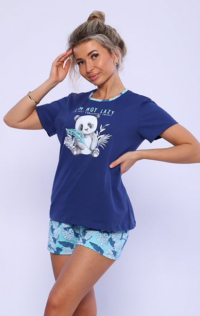 М411 пижама Панда (шорты+футболка)