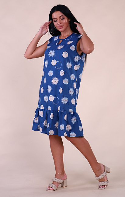 М387 Молодежное платье (индиго)